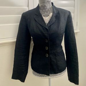 Black Women’s Merona Linen Jacket Blazer with Pockets.